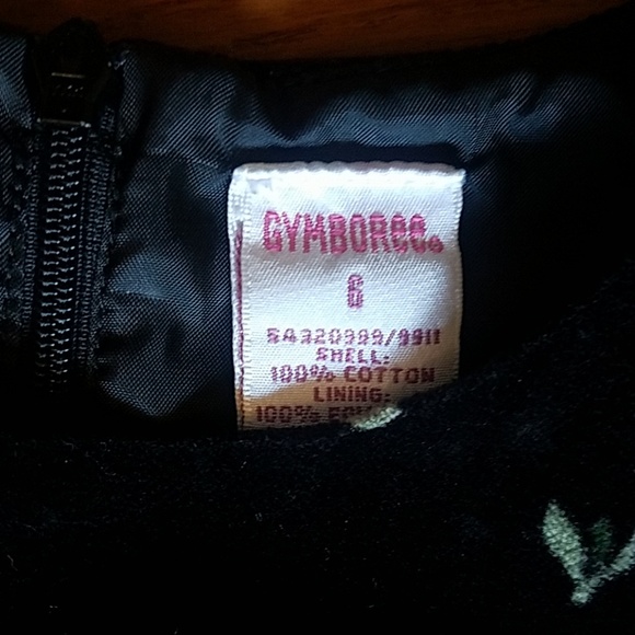 Gymboree black velvet dress with cherries - Picture 2 of 3